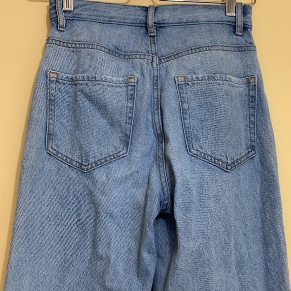 PacSun High Waisted Straight Ripped Distressed Button-fly Cotton Denim Jeans 23 - Picture 13 of 17